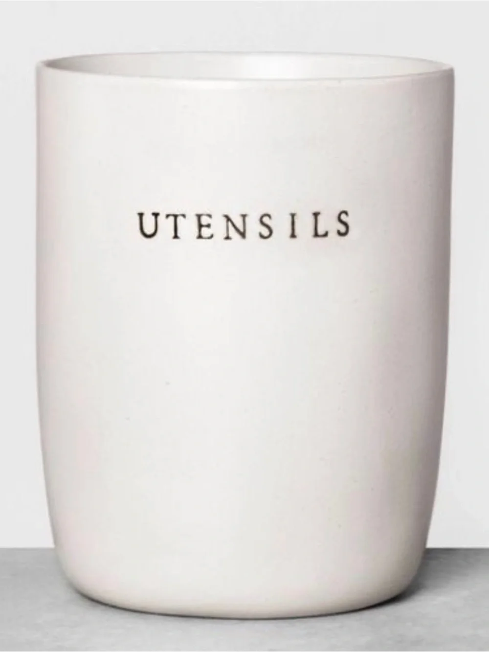 . Hearth & Hand by Magnolia Farmhouse Cream Stoneware Utensils Holder Canister